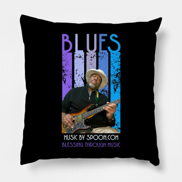 Blues Man Pillow by Music By Spoon