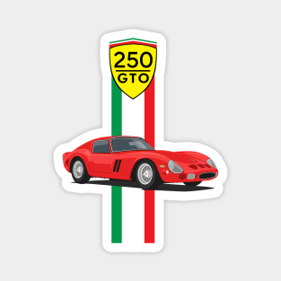 The supercar 250 gto racing red only Magnet