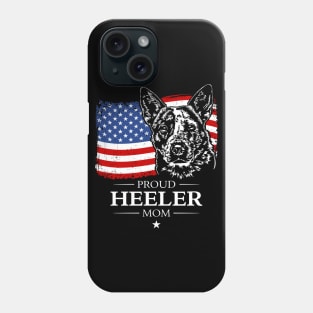 Proud Blue Heeler Mom American Flag Phone Case