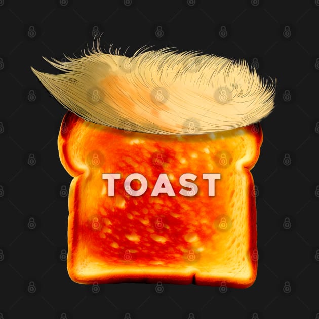 Trump is Toast: Donald Trump Guilty in New York Civil Fraud Case on a Dark Background by Puff Sumo