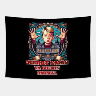 Merry Xmas ya filthy animal Tapestry