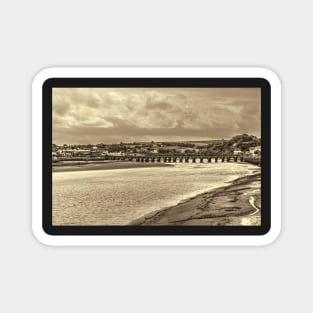 Bideford Long Bridge Devon Sepia Magnet