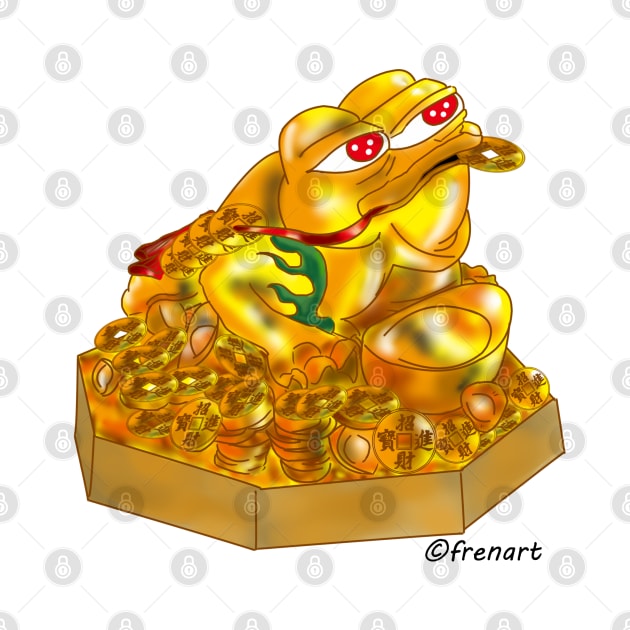 Apustaja Feng Shui Money Frog (Jin Chan) by FrenArt