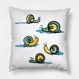 Zen snails with slime Pillow