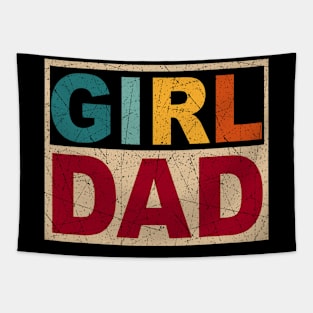 Girl dad vintage funny gift for dad father's day Tapestry