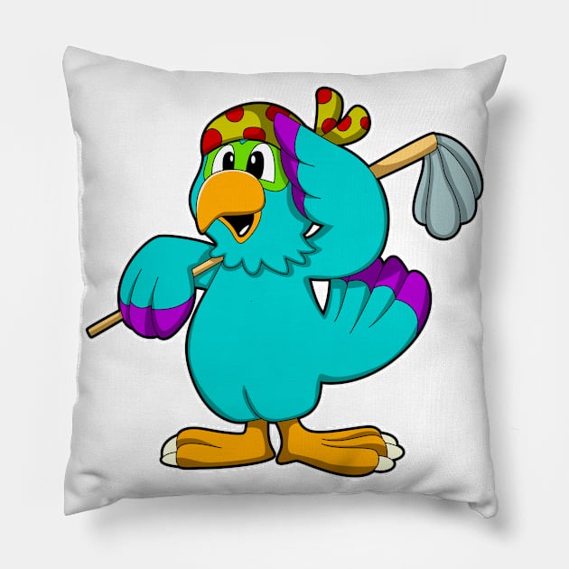 Parrot as Cleaner with Mop Pillow by Markus Schnabel