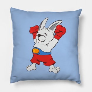 Boxing Bunny Funny Boxer Cartoon MMA Pillow