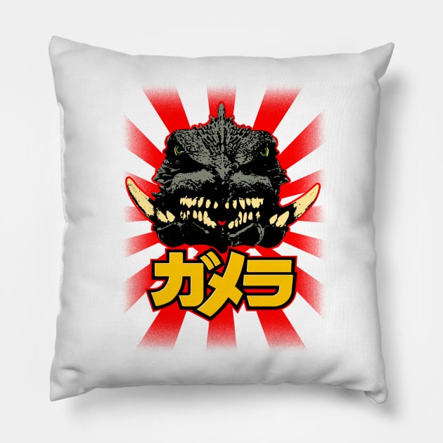 GAMERA - Rising Sun - 4.0 Pillow by ROBZILLA