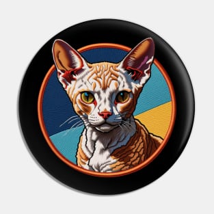 Devon Rex Embroidered Patch Pin