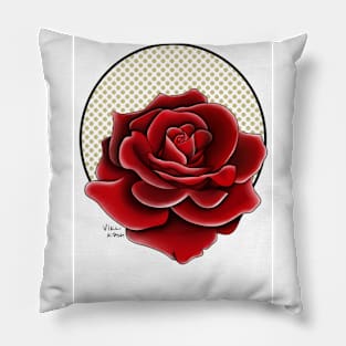 Beautiful red rose Pillow