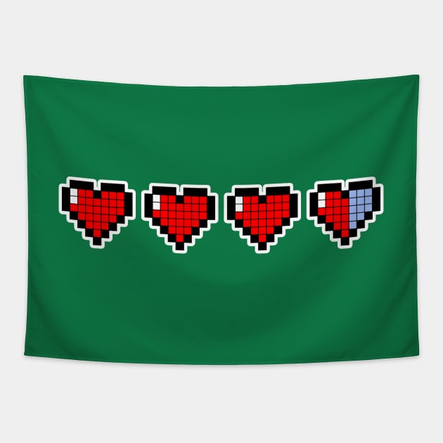 Pixel Hearts Tapestry by AnishaCreations