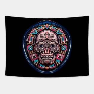 Aztec Skull Tapestry