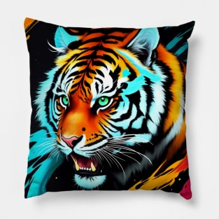 Amazing Wild Tiger Roaring Pillow