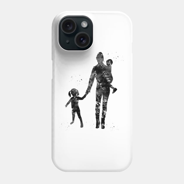 Mother with her children Phone Case by erzebeth