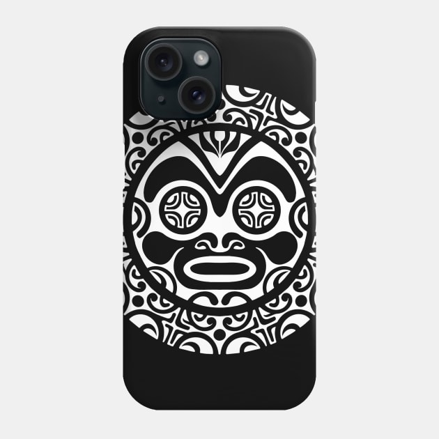 Polynesian Tiki face 1 Phone Case by Tikitattoo