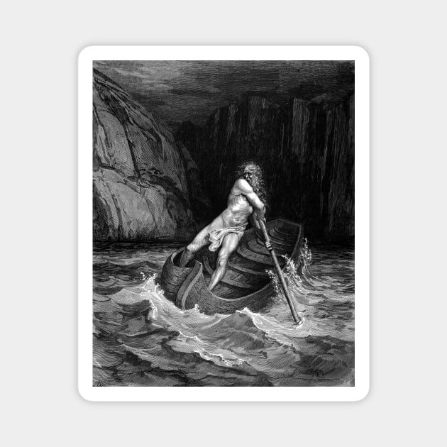 High Res Gustave Doré Illustration Charon the Ferryman of the Dead Magnet by tiokvadrat