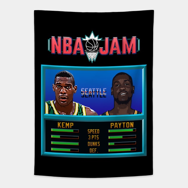 NBA JAM - CLASSIC - THE BEST DUO's EDITION_Glove&Kemp Tapestry by Buff Geeks Art