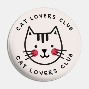 Cat lovers club Pin