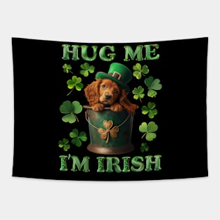 St. Patrick’s Day Irish setter puppy Tapestry