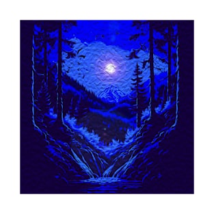 A Calm Blue Pond With Trees T-Shirt