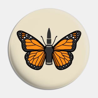 Bullet with Butterfly Wings Pin