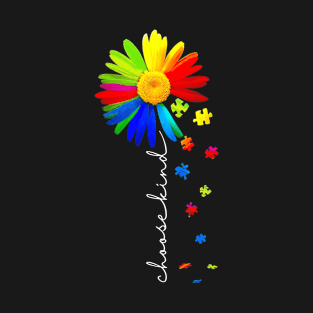 choose kind Autism awareness daisy flower shirt, warrior T-Shirt