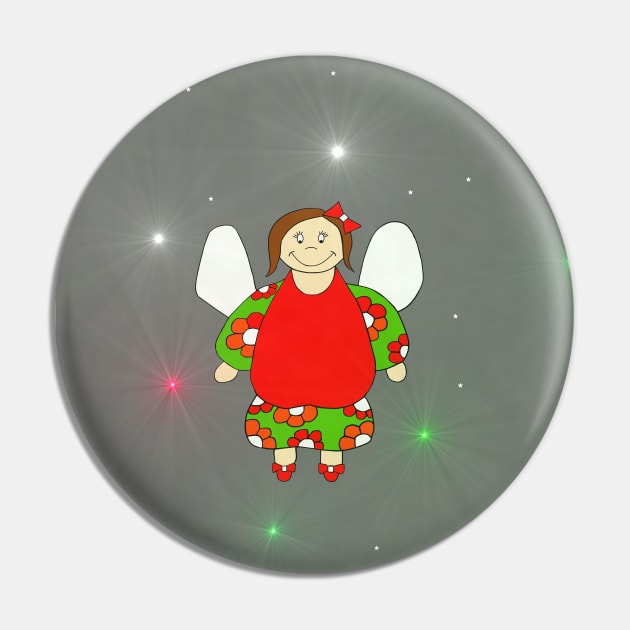 Christmas Angel Pin by SartorisArt1