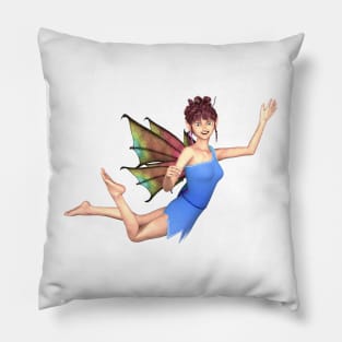 hello world elf fairy faerie flying dragon wings Pillow