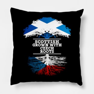 Scottish Grown With Czech Roots - Gift for Czech With Roots From Czech Republic Pillow