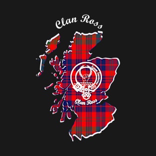 Clan Ross Scotland Map Crest T-Shirt