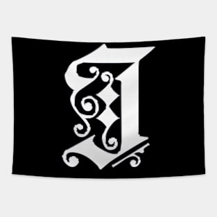 Silver Letter I Tapestry