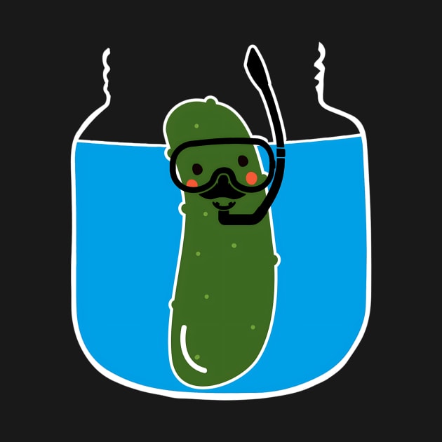 Funny Pickle Diving In A Pickle Jar by DesignArchitect