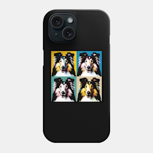 Pop Retro Collie Art Painting - Cute Puppy Phone Case