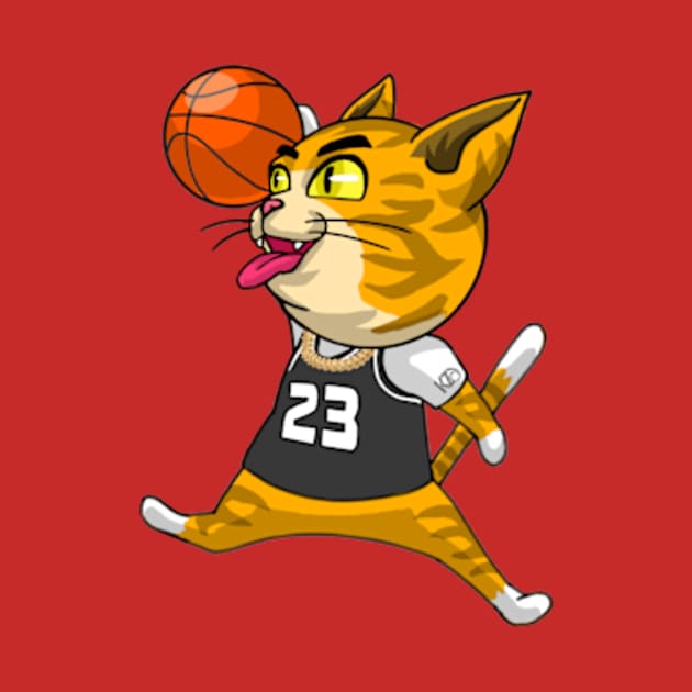 Basketball Cat yellow by KZDENG