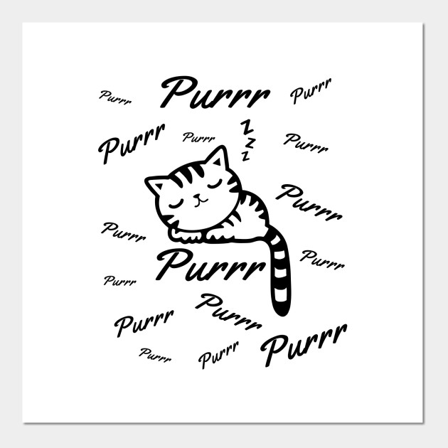 Sleeping Purring Kitty Cat Kitty Cats Cartel E Impresion