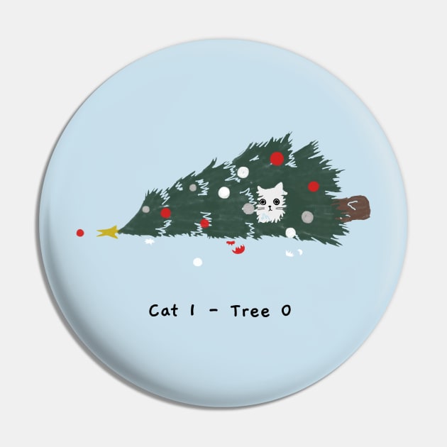 Christmas tree (white caption) Pin by KentheCat