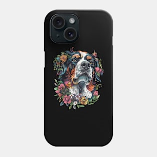 Cute Dog with Flowers Design Phone Case