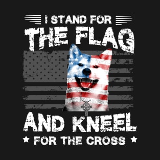 Shiba Inu Dog Stand For The Flag Kneel For Fallen T-Shirt