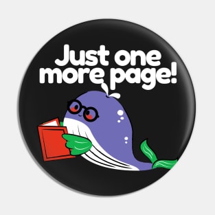 Geek Whale Reading Pin