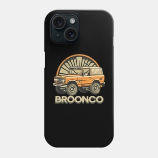 Retro 1987-1991 Ford Bronco w/Tires Phone Case