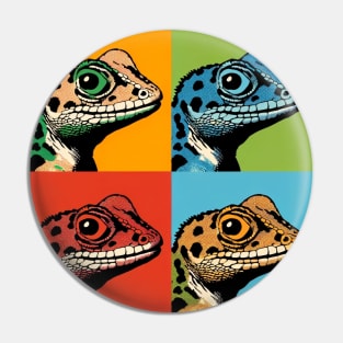 Pop Anole Art - Cool Lizard Pin