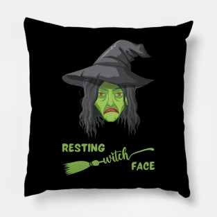 Resting Witch Face - Halloween Pun Pillow