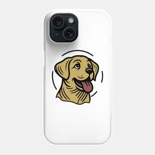 Dog line art color Phone Case