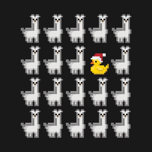 Christmas Duck among Llamas by TheNewNewHope