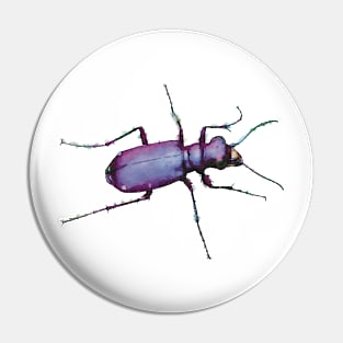 Metallic Purple Tiger Beetle Pin