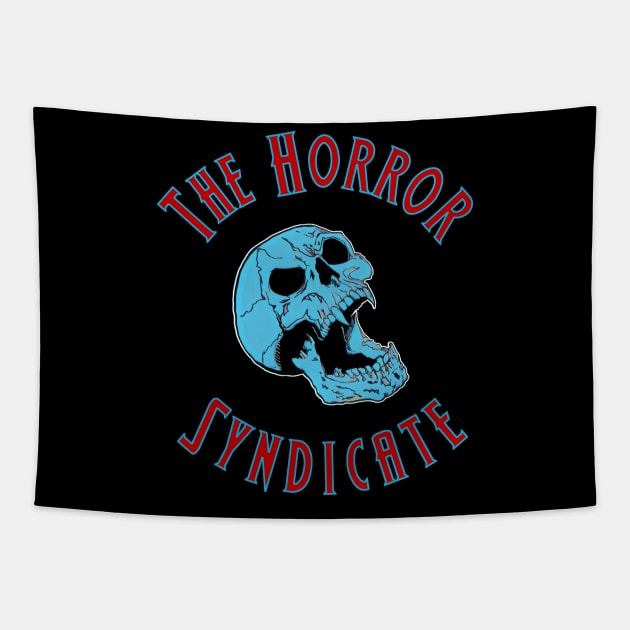 The Horror Syndicate Blue Logo Tapestry by TheHorrorSyndicate3