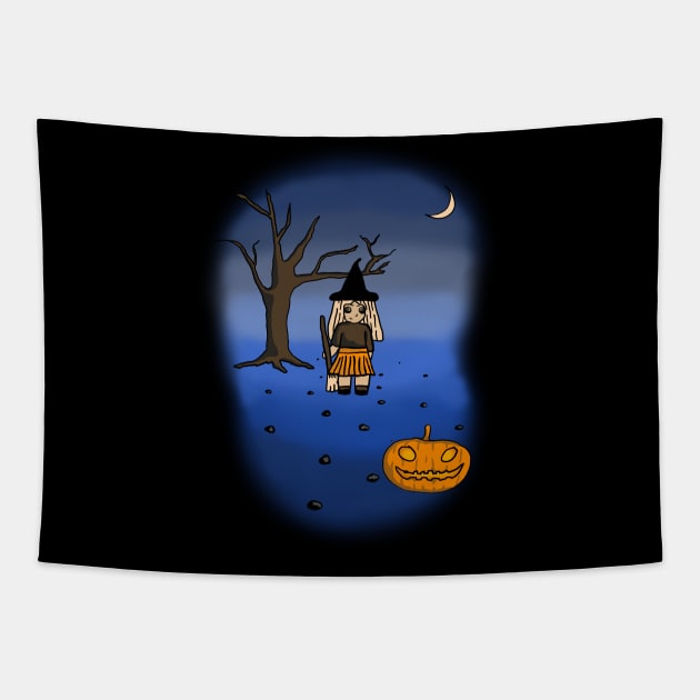 Halloween Witch Tapestry by JasmineRule