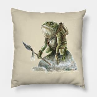 warrior frog Pillow