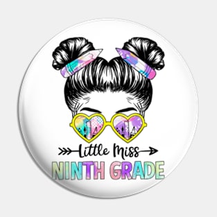 Little Miss Ninth Grade Girls Back To School Shirt Daughter Pin