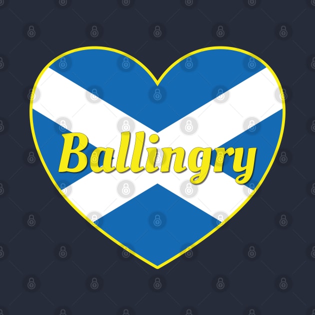 Ballingry Scotland UK Scotland Flag Heart by DPattonPD